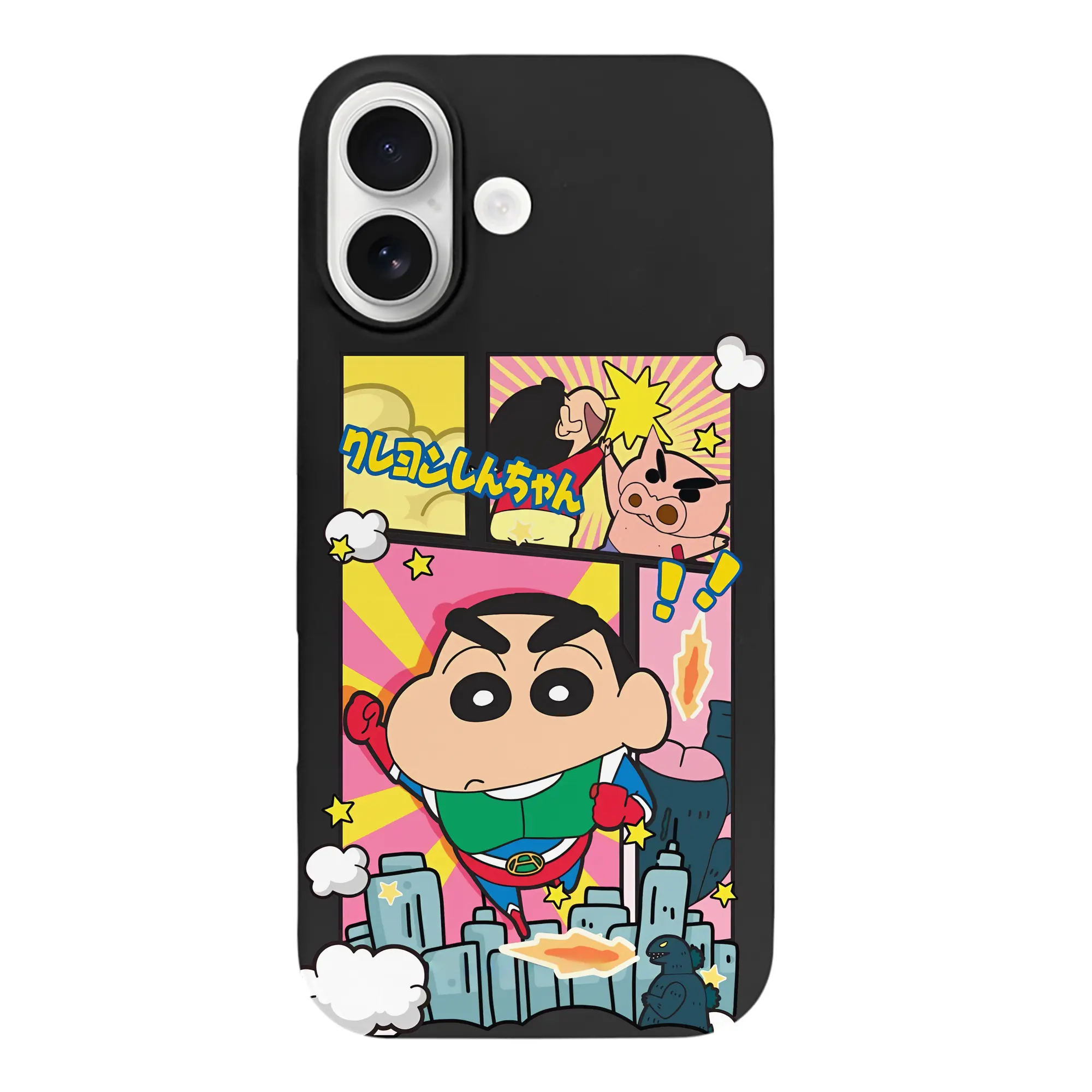 クレヨンしんちゃん グッズ アクション仮面 - iPhone 17 シリーズ シリコンケース 薄型 耐衝撃 指紋防止 ソフトタッチカバー 精密フィット 傷防止 保護ケース iPhone 17/17 Air/17 Pro/17 Pro Max 対応